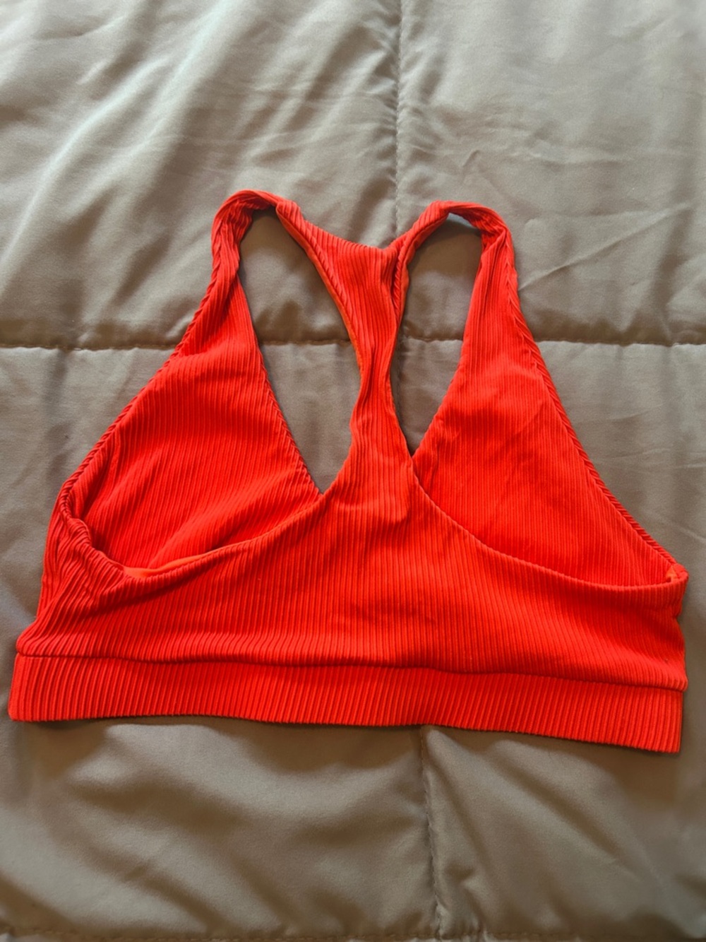 Ribbed Red Racerback Bralette - Women Intimates - Picture 2 of 2